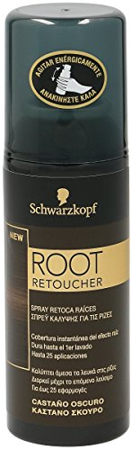 Schwarzkopf Root Retoucher - Spray retoca raíces - Coloración del Cabello Castaño Oscuro – Hasta 40 aplicaciones – Disimula el efecto raíz