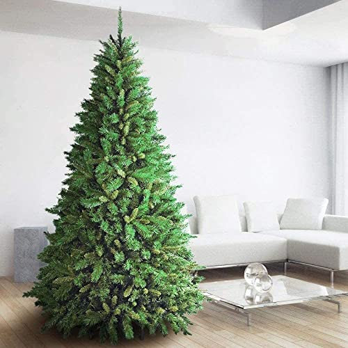 BAKAJI Albero di Natale Super Folto New (TF) Verde Ecologico PVC, Base a Croce in Ferro, Rami innesto ad uncino, Aghi Anti Caduta, Foltissimo (210 cm (1038 rami))