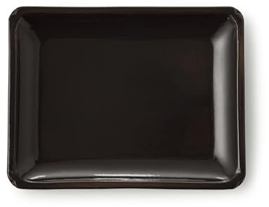 CERTRE - Sottovaso per Bonsai Rettangolare in Gres, Made in Italy, Colore Crema Catalana Scura (Smaltato)| 18x14x2 cm