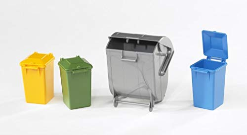 Bruder Garbage Can Set Multicolore