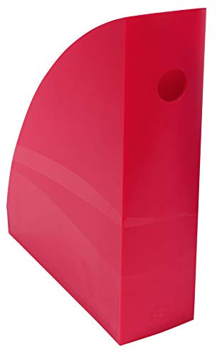 Exacompta - Ref 18284D - Magazine File MAG-CUBE - 266 x 82 x 305mm, Finger Hole on Spine, Suitable for A4+ Documents, Large Storage Capacity - Iderama Raspberry (Pack of 6)