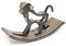 Sweety Toys 11193 Schaukelpferd Holz AFFE Alma Dunkelbraun- hochwertiges Designer Schaukelpferd