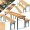 TecTake® Set da Birreria 3 Pezzi, Tavolo da Giardino con Panche, Struttura in Acciaio Laccata e Ripiano in Abete, Tavolo 177x46x77 cm, Panche 177x23x46 cm, Arredo Giardino - Set da Birra Pieghevole