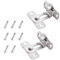 BuxiuGK 2 Pièces 90 Degrés Loquet de Porte à Angle de Sécurité Serrure Porte Coulissante Moraillon Acier Inoxydable avec Vis pour La Maison Chambres Jardin Salles de Bains - Argent
