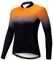 Radtrikot Langarm Damen Mountainbike MTB Trikot Zip Shirts Rennrad Bekleidung Sport Racing Tops für Damen Damen Bouse Herbst Herbst Frühling Atmungsaktiv orange schwarz Größe M