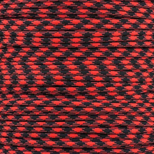 West Coast Paracord Cuerda de paracaídas tipo III de 7 hebras 550 Paracord (negro + camuflaje rojo)
