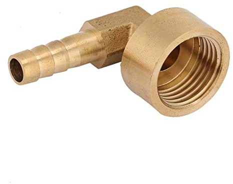 Winkelverschraubungen, Akozon G1 / 2 Innengewinde Messing Winkelbogenschlauch Stangenkupplung Anschluss Gelenkadapterverschraubung(8mm)