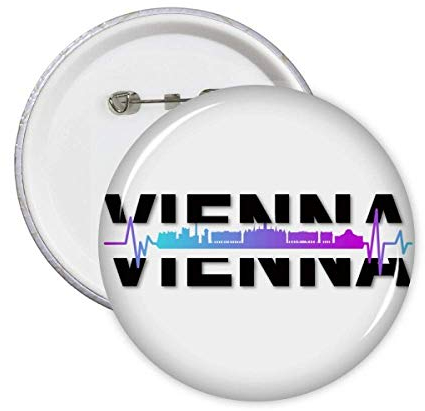 City Radio Wien Building Pins Badge Button Emblem Zubehör Dekoration 5 Stück