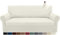 Granbest Strecken Couch überzug 4 Sitzer Superweich Sofabezug für Wohnzimmer Sehr Fit Möbel Schutz Nicht Rutschen Sofaüberwurf Waschbar (4 Sitzer, Creme)