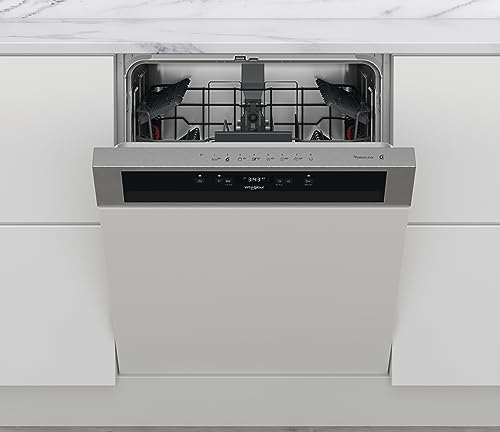 Whirlpool Geschirrspüler halbeingebaut : Farbe Edelstahl, großes Fassungsvermögen - WB 6020 P X