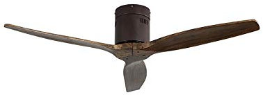 TODOLAMPARA - Ventilador de techo motor DC modelo AGUILON Marrón, 3 aspas Roble, 5 velocidades, control remoto, temporizador, silencioso y bajo consumo, modo invierno-verano, tamaño grande