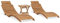 vidaXL Teak Massiv Gartenmöbel 3-TLG. Klappbar Sonnenliege Gartenliege Relaxliege Liege Holzliege Tisch Gartenset Lounge Strandliege