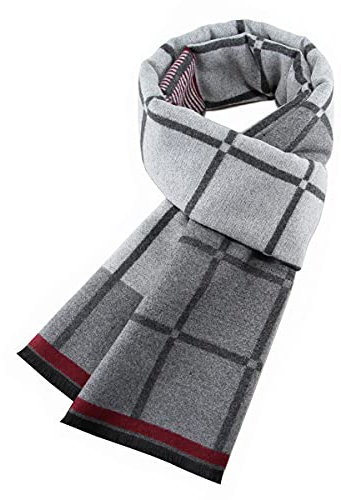 Ueither Herren Weich Warm Herbst und Winter Schal Komfortabel Eleganter Tartan Schals (180cm x 30cm, Farbe 59)