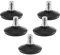 kwmobile Cloches pour chaise de bureau - Lot 5 embouts remplacement roulettes de chaise 11/22 mm - Pied de siège fixe avec patins pour sol dur