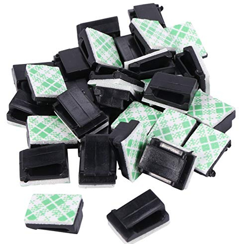 30x Kabelhalter Kabelclip Kabelklemme - Schwarz