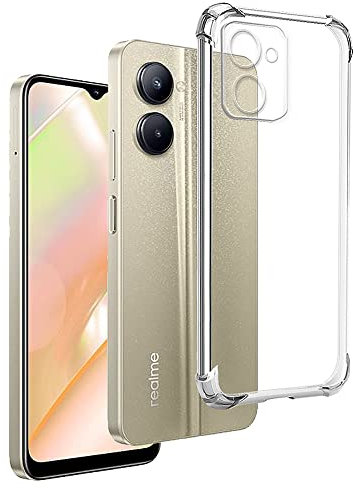 Funda Anti-Shock Gel Transparente para OPPO REALME C33, Ultra Fina 0,33mm, Esquinas Reforzadas, Silicona TPU de Alta Resistencia y Flexibilidad