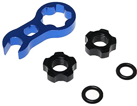 RLECS Tornillos de tuerca de válvula de neumático de vacío para bicicleta con llave multifunción Kit de herramientas para bicicleta de montaña o carretera