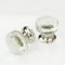 UNDERGROUND PARTS Jones & Grey Clear Glass Round Door Knobs Mortice Handles - Polished Nickel