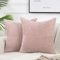 Fancy Homi 2 Packungen Blush Pink Big Dekorative Throw Pillow Covers 24x24 Inch for Wohnzimmer Couch Bed Sofa, Rustic Farmhouse Boho Home Decor, Soft Corss Cord Patchwork Accent Cushion Case 60x60 cm