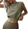 Damen Sport Tank Tops Ärmelloses Workout Crop Top Yoga Fitness Shirt Running T-Shirts Sommer Trainieren Lässig Oberteile Funktions Shirt