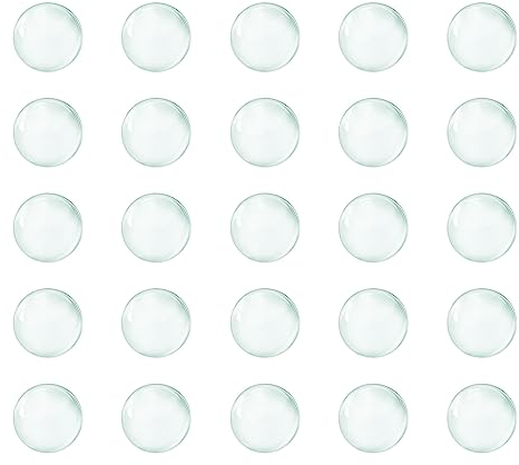 sourcing map 250pcs Glass Ball Boiling Stones 9mm Soda Lime Glass Beads for Bottle Shaking Mixing, Clear