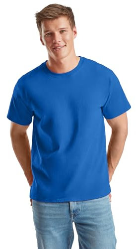 NetSetUK Men's Value Weight Short Sleeve T-Shirt Plain Crew Neck 100% Cotton Summer T Shirts for Men UK Size (S to XXL) Royal Blue