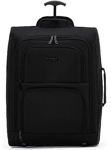 Flight Knight Handgepack-kabinenkoffer, Easyjet (Overhead), Jet2, Ryanair (Priority), Zugelassen, 2 Rollen, Leichte Tasche, Ideal Fur Flugreisen, 55 X 40 X 20 cm