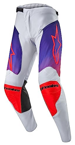 Alpinestars Herren X Motorrad Hosen, Hellgrau/Intensives Orange/Schwarz, M
