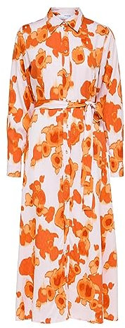 SELECTED FEMME Vestido Blusa Mujer Estampado, naranja, 36