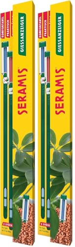 Seramis indicador de riego grande, 26 cm – medidor de agua para todas las plantas, avisador de riego para granulados y tierra, set de 2 en verde (Paquete de 2)