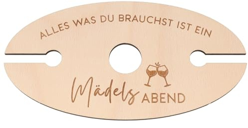 Spruchreif Weinglashalter aus Holz | Praktisches Geschenk für Weinliebhaber | Holz Weinständer | Geschenkidee für Mädelsabend