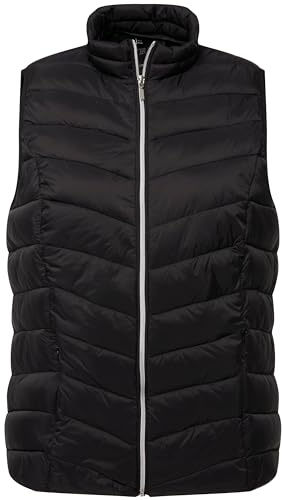 Ulla Popken Damen GRS HYPRAR Steppweste, wasserabweisend Weste, Schwarz, 50-52