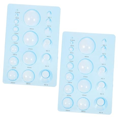 STOBOK 2pcs Spherical Paper Template Dimensional Domes for Shaker Paper Quilling Tool Paper Quilling Mold Circle Shaker Domes Quilling Dome Mold Quilling Supplies Card 3D Quilting Plastic