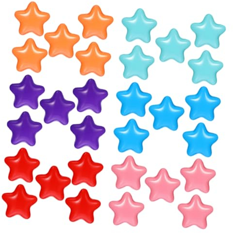 Toyvian Sternförmige Bällebad Bälle 200 Stück Ozeanbälle aus Kunststoff Runde und Sternform Lernspielzeug für Kinder Fördert Hand Auge Koordination für Bällebäder Kinderpools