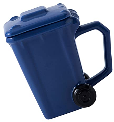 MAGICLULU Funny Cup Trash Bin with Lid Porcelain Tea Cup Recycling Bin Cup Wear- Resistant Coffee Cup Novelty Coffee Mug Ceramic Trash Can Mug Mugs Ceramics Penholder Multifunction Office