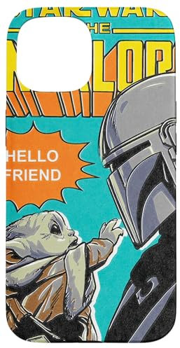 Star Wars Comiccover Der Mandalorianer Mando und das Kind Hülle für iPhone 15