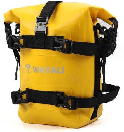 MOQIAOSEIKO wasserdichte 6L Motorrad Sturzbügeltaschen Gepäckträger Sissy Bar-Satteltasche seitliche Werkzeugtasche Umhängetasche mit Schultergurt