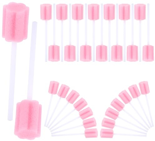 30 Piezas Oral Cuidado Esponjas,Hisopos Orales,Esponjas de Boca,Diente Limpieza de Boca Hisopos,Esponja de Limpieza de Dientes para la Higiene Bucal
