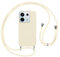 Vauki Coque pour Xiaomi Redmi Note 13 Pro 5G/Poco X6 5G avec Cordon, Etui Silicone Souple Antichoc Housse avec Collier Chaîne Lanière, Téléphone Étui Case Cover de Protection, Bandoulière-Blanc