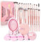 Pinselset Makeup, MAANGE 30 Stück Make up Pinsel Set für Foundation Puder Concealers Rouge und Lidschatten, Rosa Schminkpinsel Set, Enthält 5 Produkte