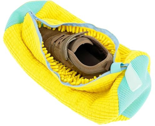 1 Stück Schuhwaschbeutel Waschmaschine, Schuhbeutel Waschmaschine, Waschbeutel Schuhe, Wäsche Schuhbeutel, Wäschesack Schuhe für Turnschuhe, Laufschuhe Gelb