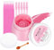 PRO Wimpernkleber Entferner Lash Remover 10ML Wimpern Remover für Wimpernverlängerungen mit Bürsten und Reinigungspads Schnelles Auflösen Weniger Entfernung-Erdbeere