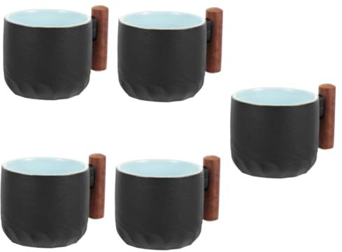 MAGICLULU 5pcs Ceramic Coffee Mug Water Mug Japanese Tea Mug Dog Coffee Mug Espresso Cups Drinking Mug Stoneware Mug Milk Mug Espresso Mug Espresso Coffee Cups Chinese Tea Cup Black Ceramics