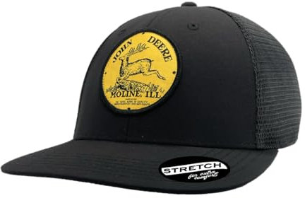 John Deere Casquette vintage avec logo édition limitée, Patch noir / noir, Taille unique