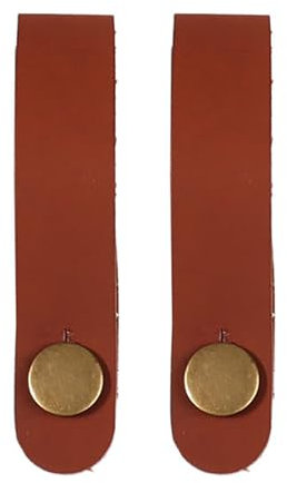 Gitarren-Umhängeband aus Leder, mit Metallknöpfen, Zubehör für akustische und elektrische Gitarre, 2 Stück