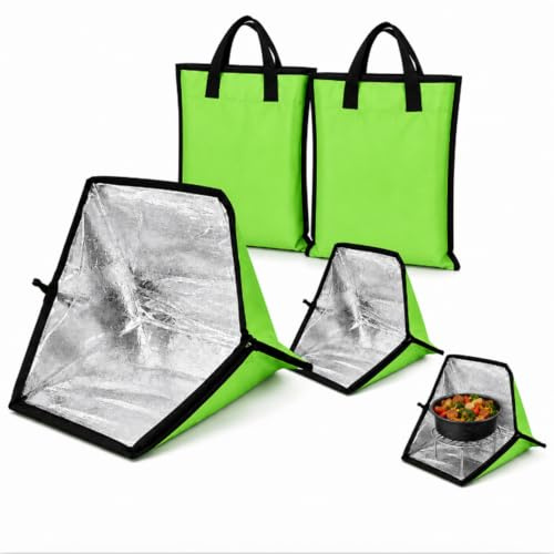 Teenyyou 2 Stück Solarofen Tragbarer Outdoor Solarkocher Solarkocher zum Kochen Mini Campingofen Faltbares Solar-Kochgeschirr für Outdoor-Aktivitäten Aufwärmen Kochen Lebensmittel Beschleunigen Sie