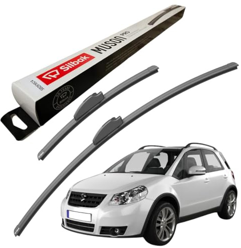 Silbak Windscreen Wipers, for SUZUKI SX4 HATCHBACK (2006 ONWARDS) Front Wiper Blades, 650mm/350mm