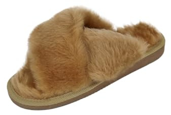 Damen Lammfell - Sandalen Florida BEIGE 100% Merino Schaffell Pantoffeln kuschelig warm Größe 42 EU