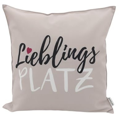 CB Home & Style Outdoor Garten Kissen Wasserabweisend Wasserfest 45 x 45 cm mit Füllung (Lieblingsplatz beige)