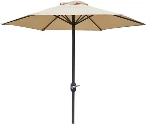 HUIBBGO Outdoor Garden Parasols 2m/6.5ft Garden Parasols Umbrella with Crank, Sturdy Compact for Small Outdoor Spaces, Patio Lawn or Other Outdoor Place